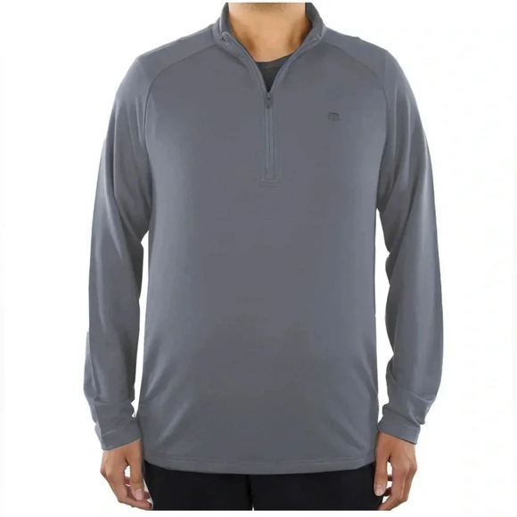 Travis Mathew Men's Networking Mood Indigo Quarter Zip Size L - Picture 1 of 14